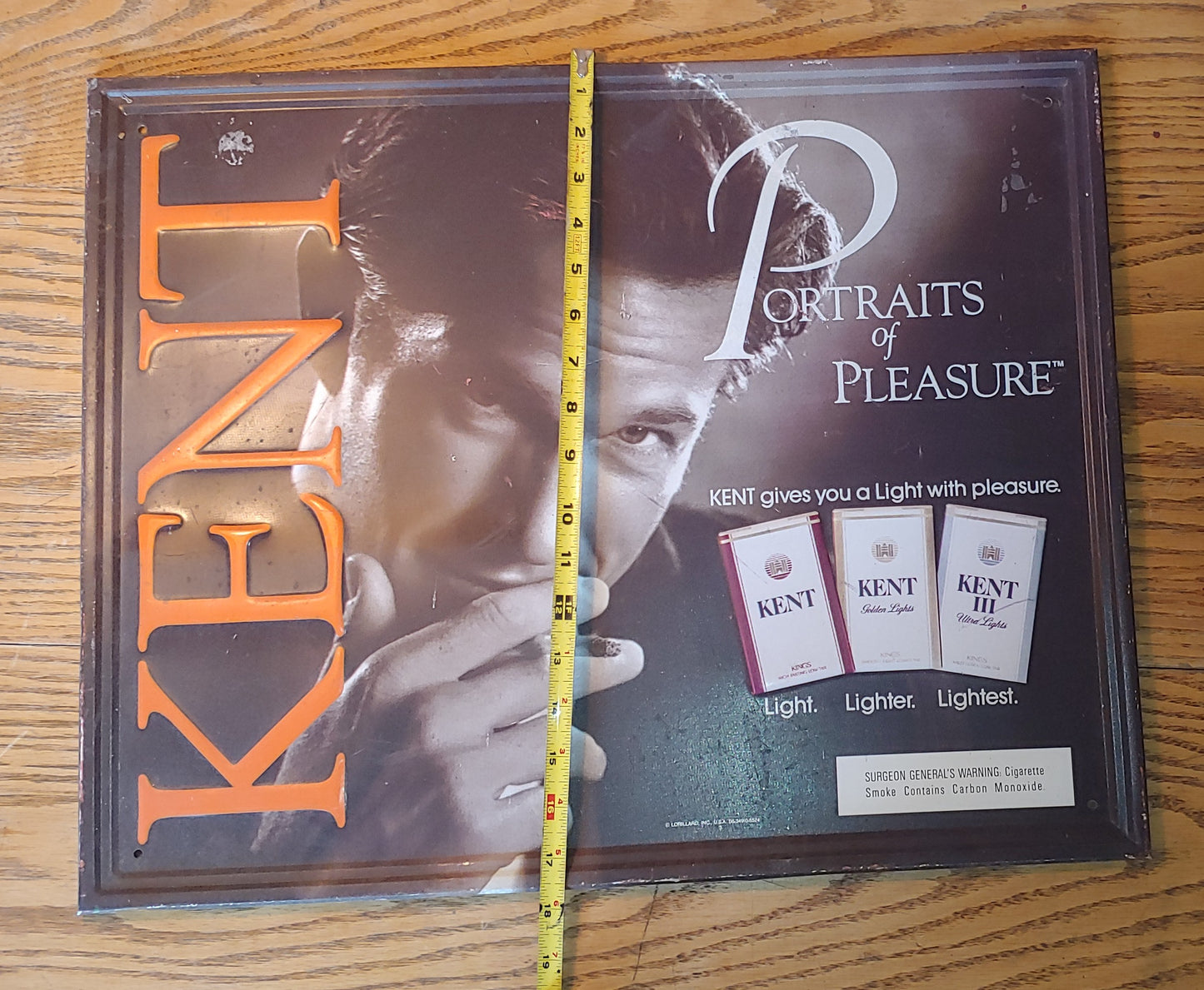 Suave! Kent Cigarettes Sign Tobacco Smoking 1980's Free Shipping!