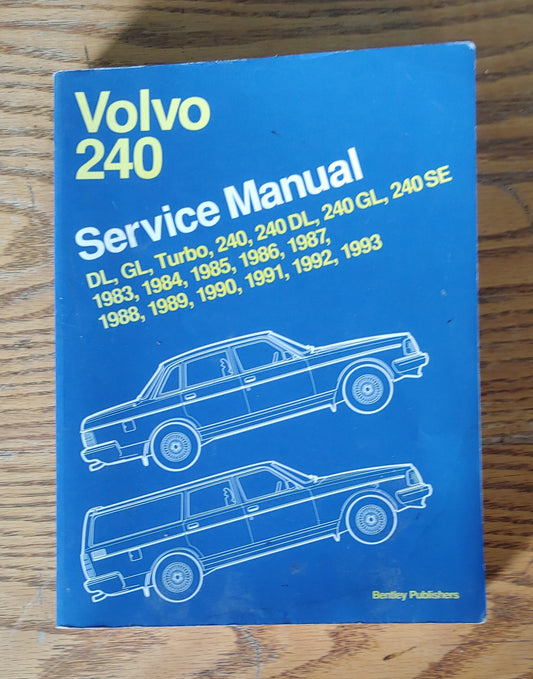 Turbo Brick Book! Bentley Volvo 240 service manual good condition used