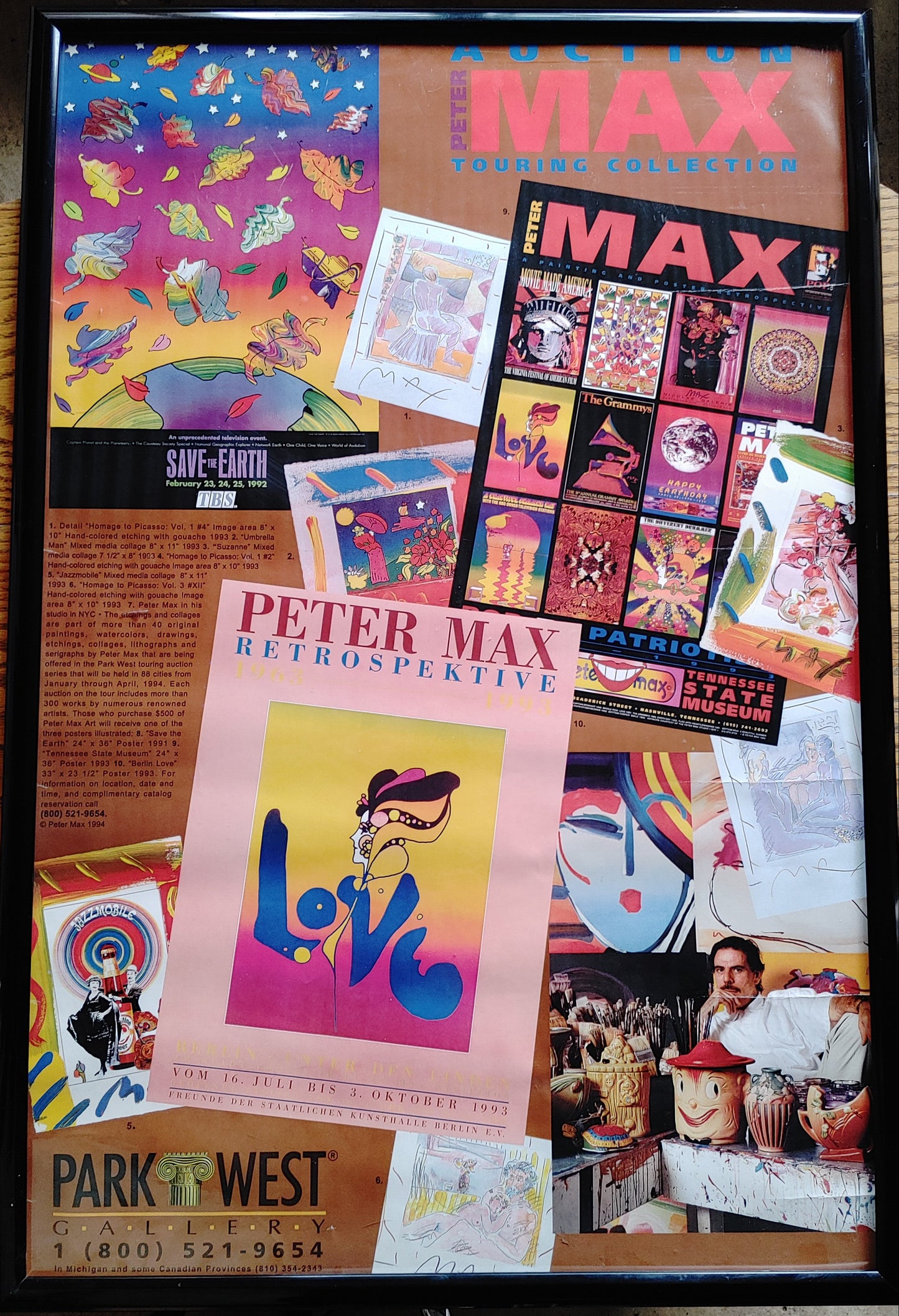 Maxed Out! Peter Max Park West Retrospektive Poster Vintage 24x36