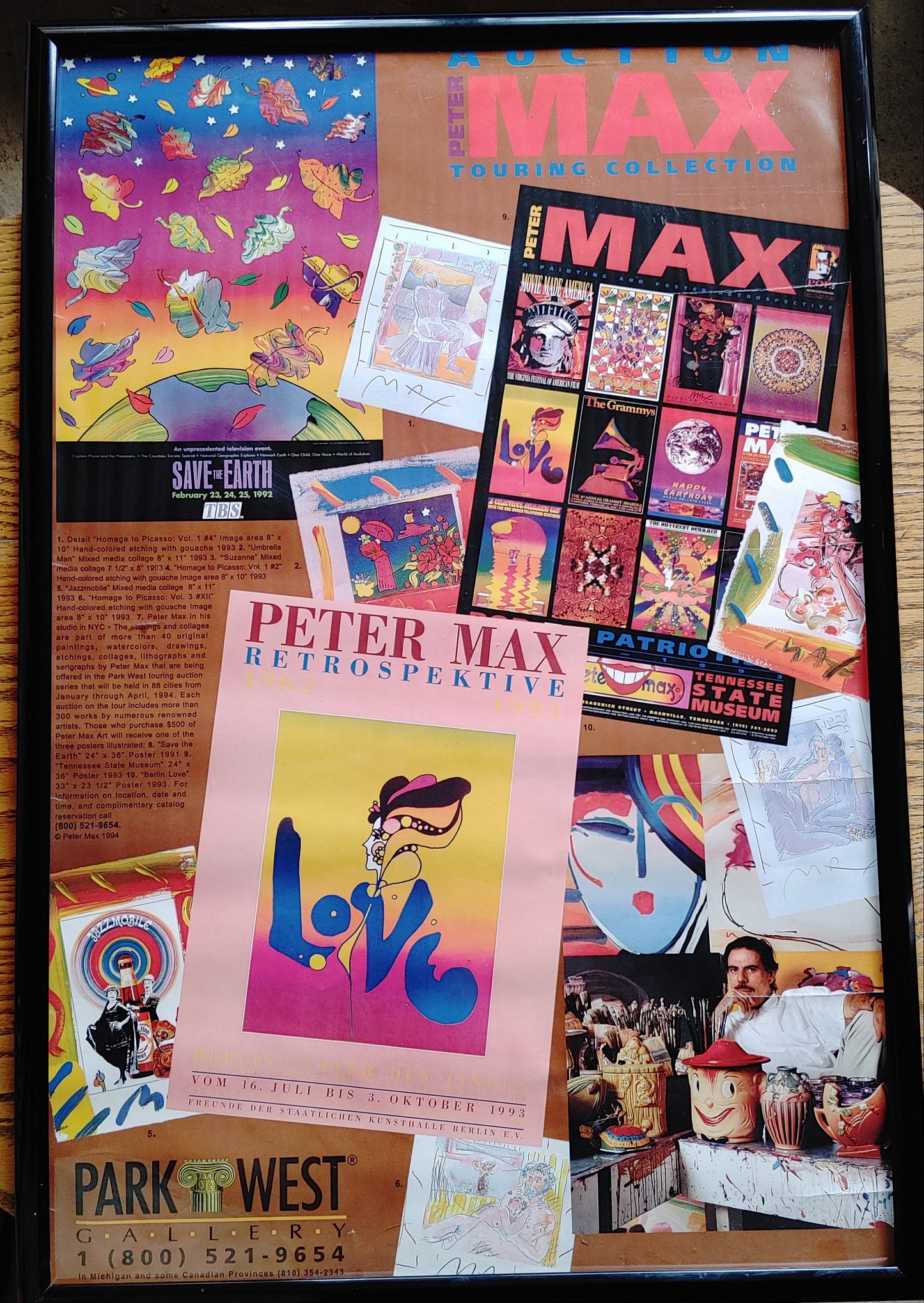 Maxed Out! Peter Max Park West Retrospektive Poster Vintage 24x36