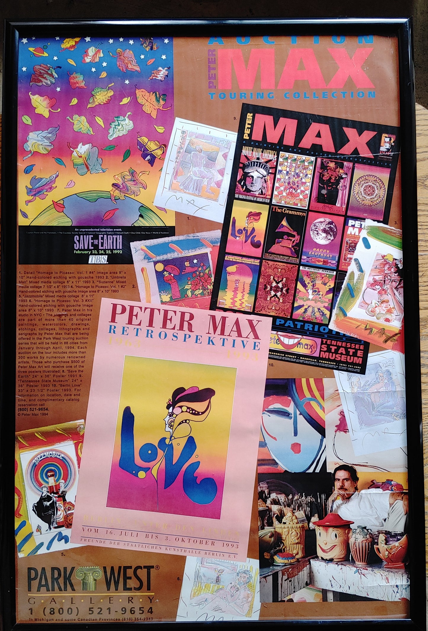 Maxed Out! Peter Max Park West Retrospektive Poster Vintage 24x36