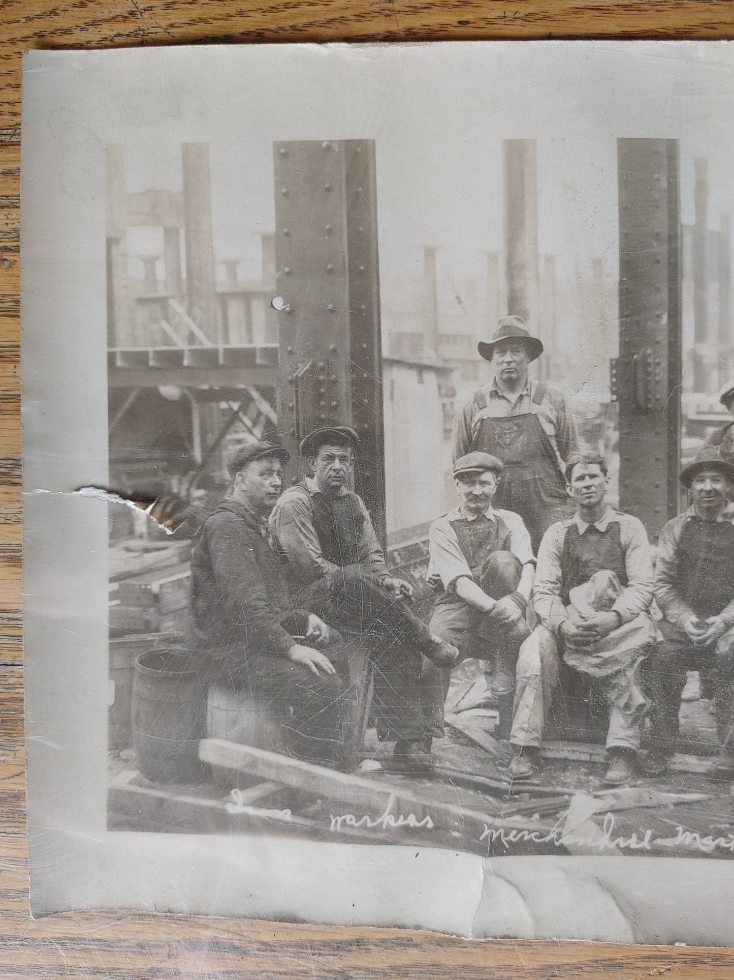 Men at Work! Vintage "Yardlong" Men Working Photo Merchandise Mart 1929