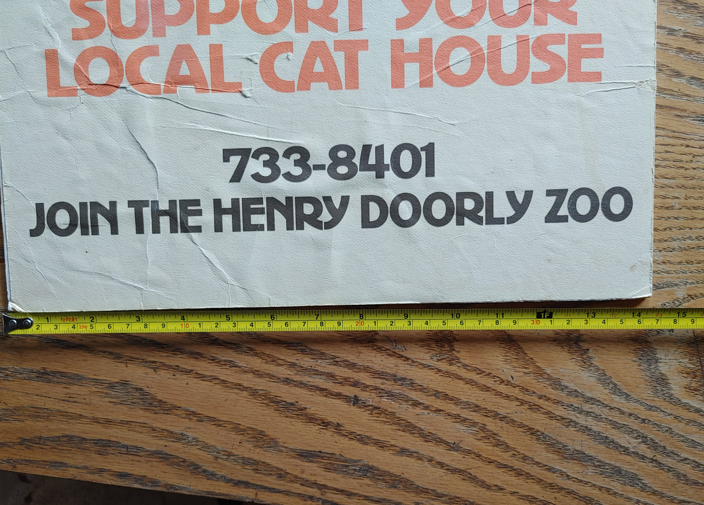 Meow! Awesome Vintage Cat House Henry Doorly Zoo Poster Mounted Used