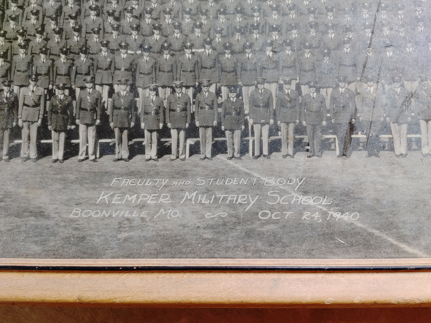 Class act! Vintage Framed Yard Long Photograph Kemper Military School 1940