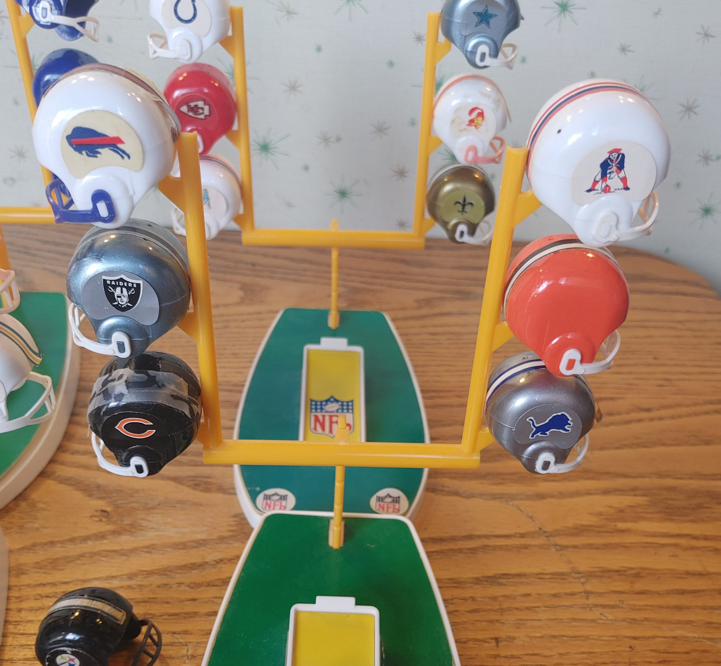 Gridiron Glory Days! Vintage NFL Mini Helmet Lot Orange Products 1970's Kit