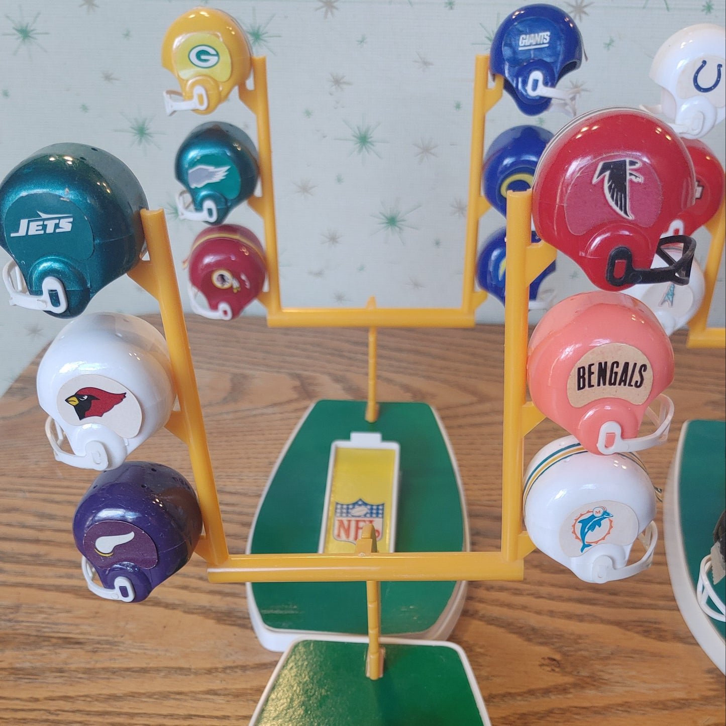 Gridiron Glory Days! Vintage NFL Mini Helmet Lot Orange Products 1970's Kit