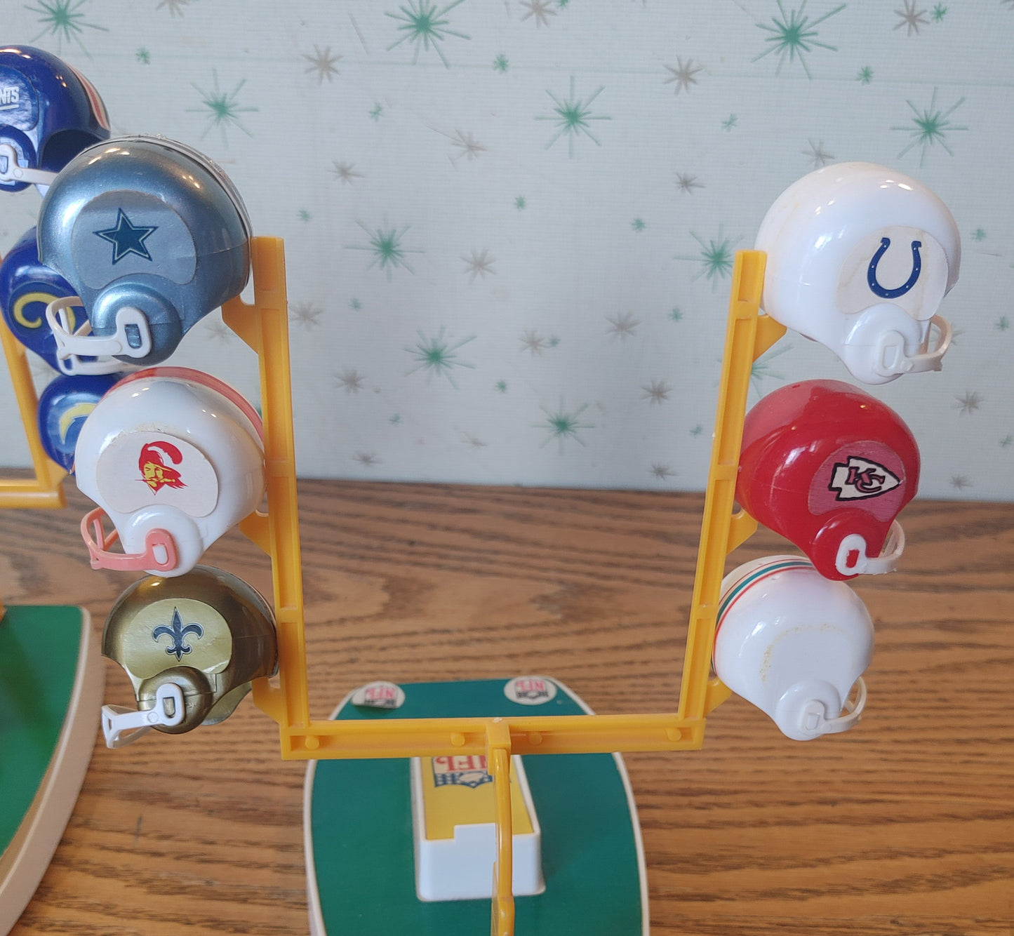 Gridiron Glory Days! Vintage NFL Mini Helmet Lot Orange Products 1970's Kit