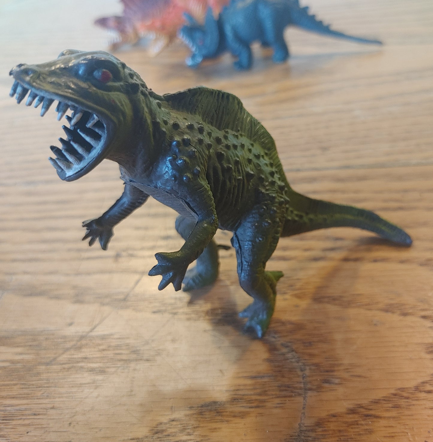 Dino Attack! Six Vintage Hard Rubber Dinosaurs Imperial Hong Kong 1970's Lot