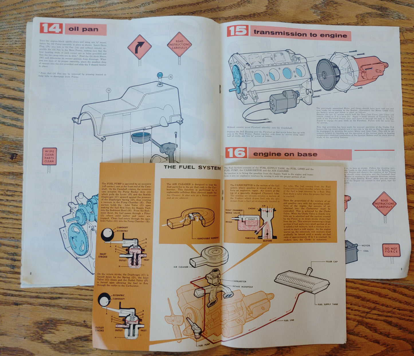 Motor Manual! Vintage Manuals only Renwal Visible V8 Engine Directions