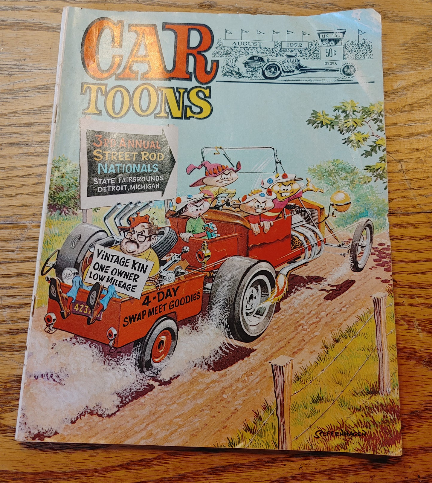 Car Toons! Vintage Auto Hot Rod Magazine Funny August 1972 Comic