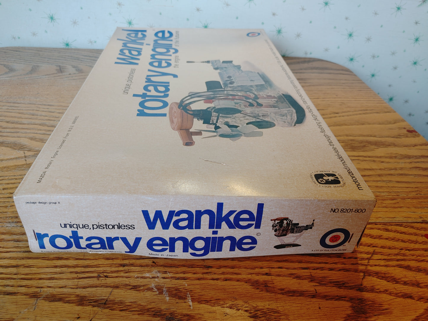 Visible Wankel! Vintage Rotary Engine Kit Entex 1/5 Scale Pistonless 8201-600 Japan