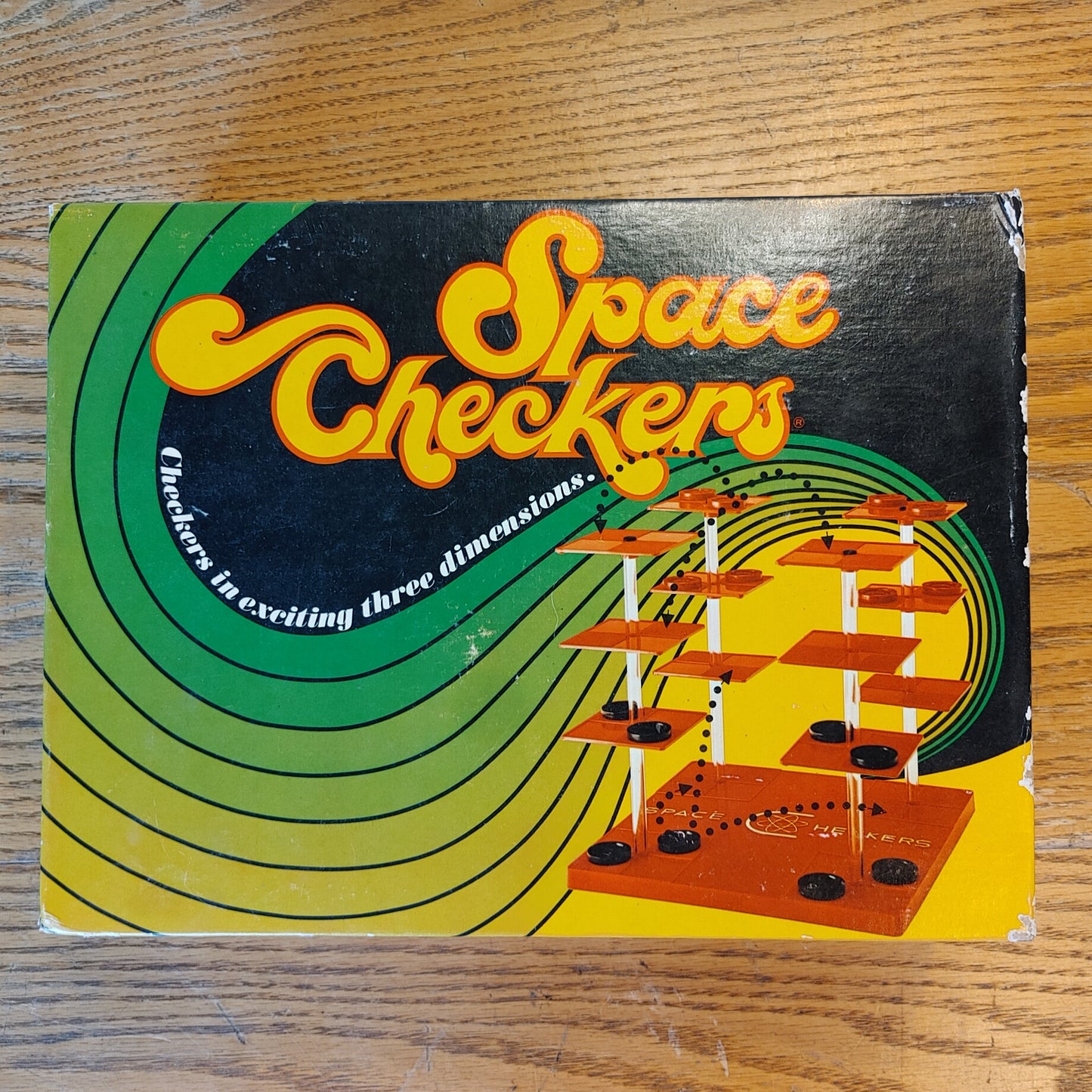 Spaced Out! Vintage Board Game Space Checkers 1971 Pacific Game 3D