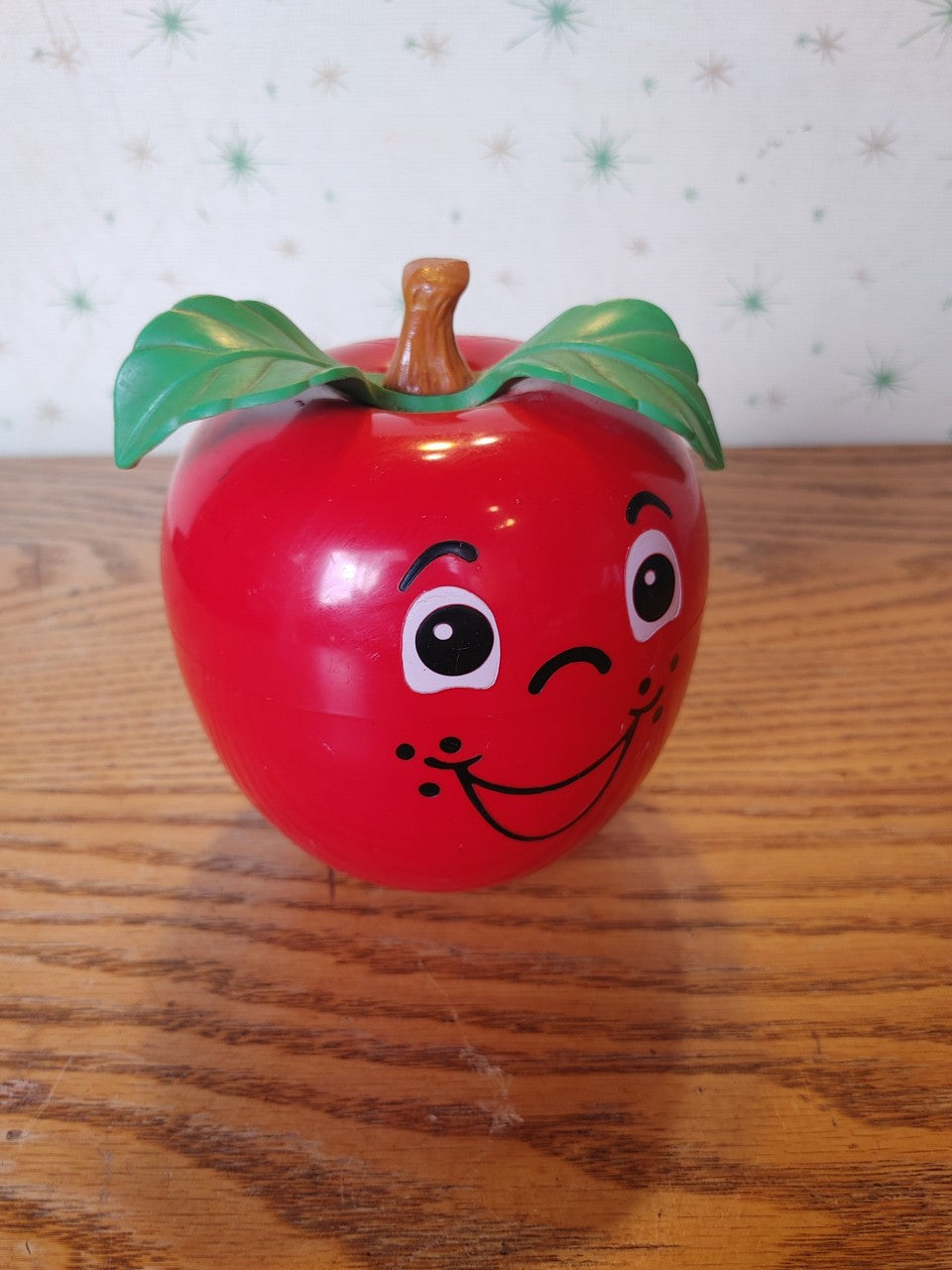 An Apple A day...! Vintage Happy Apple Fisher Price Toy Roly Poly Chime 1972