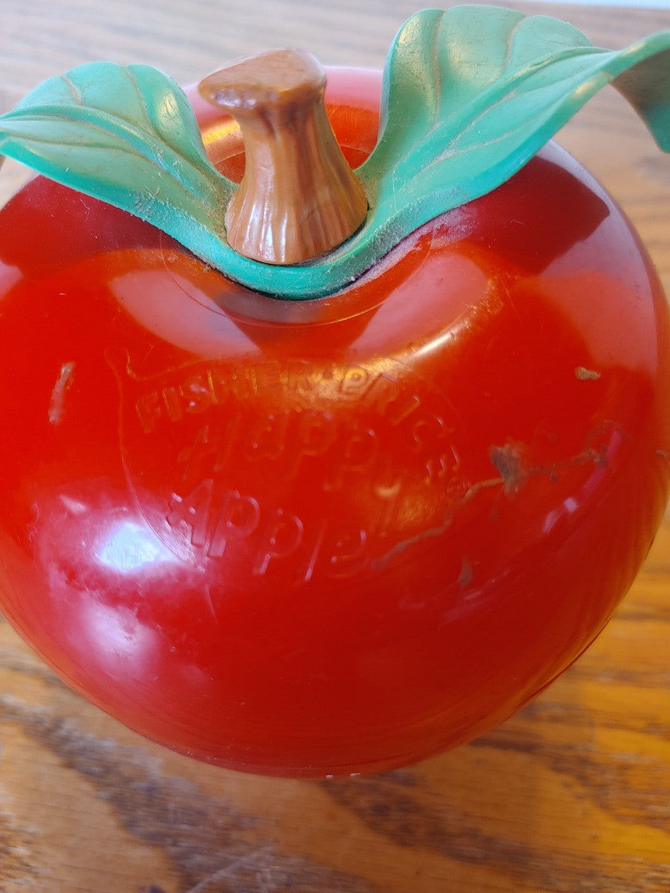 An Apple A day...! Vintage Happy Apple Fisher Price Toy Roly Poly Chime 1972