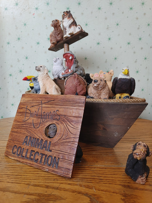 Whoa Noah! Vintage Lot Collection Animals Don James Stone Critters
