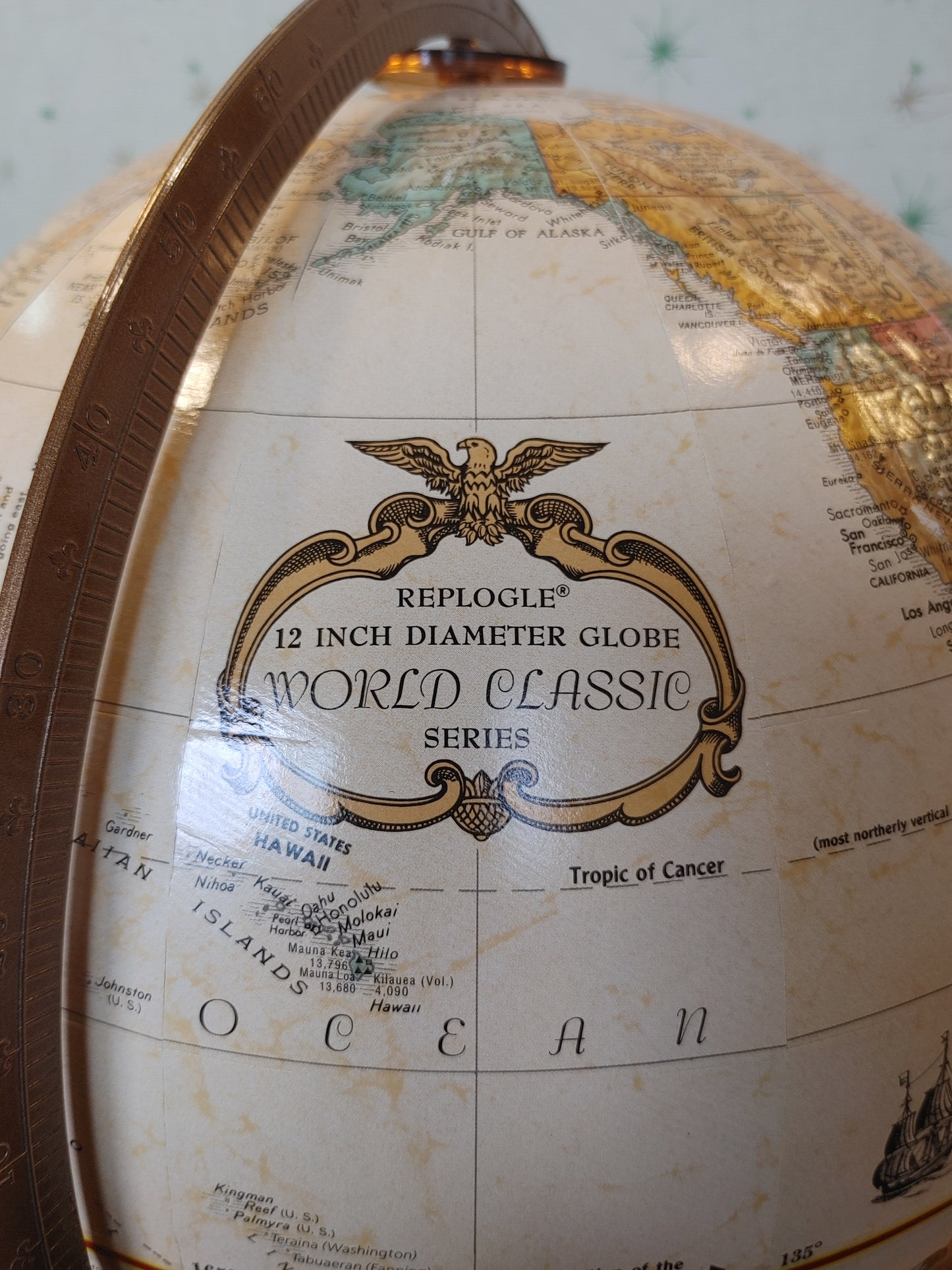 Totally Globular! Vintage 12" Replogle Globe in Stand Bombay 1997 Beautiful