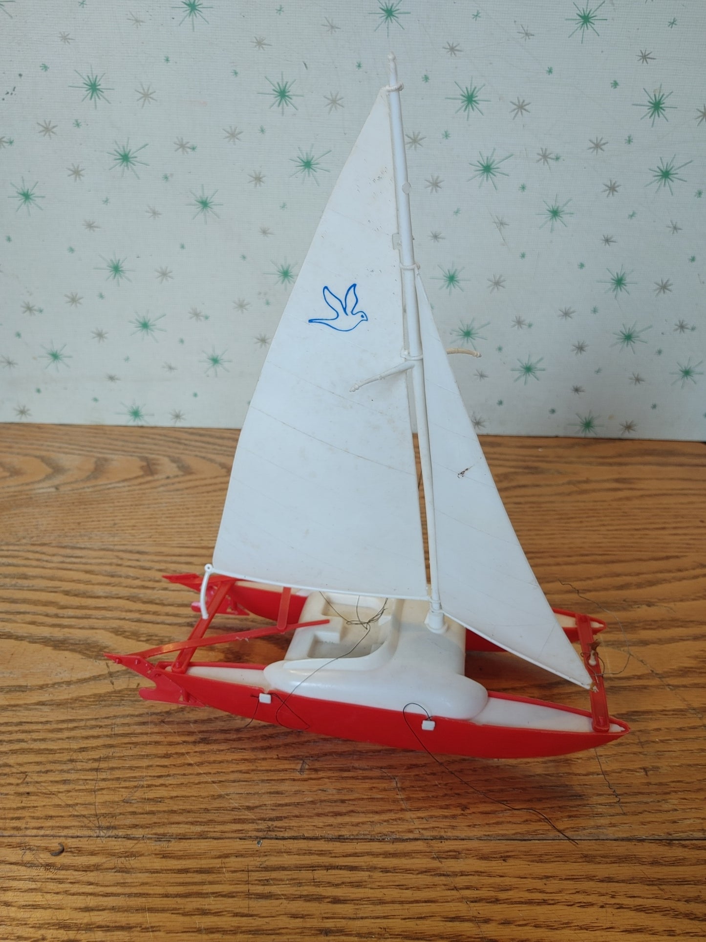 Sail Away! Vintage Eldon Los Angeles Catamaran Sailboat Toy C-510