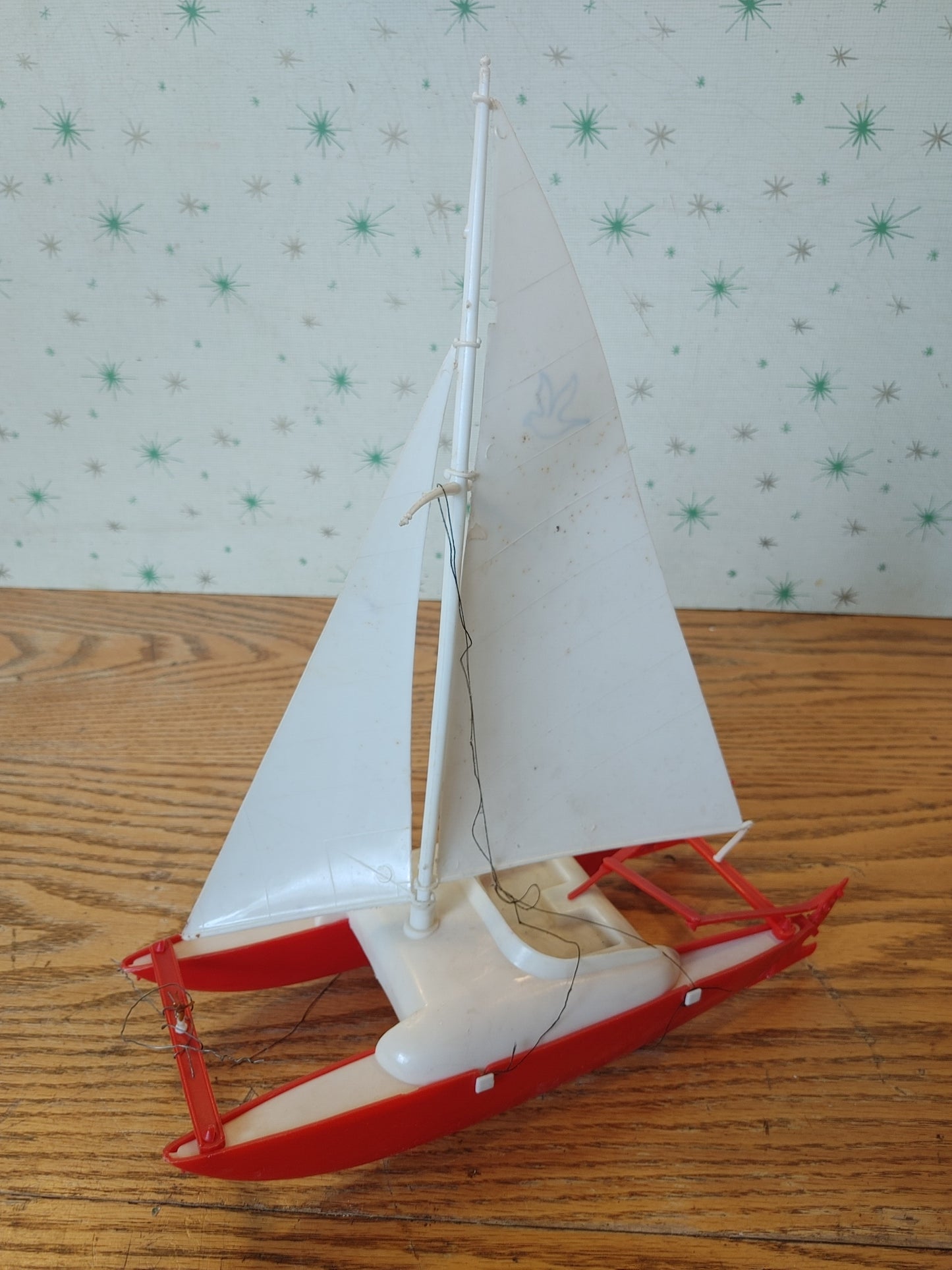 Sail Away! Vintage Eldon Los Angeles Catamaran Sailboat Toy C-510