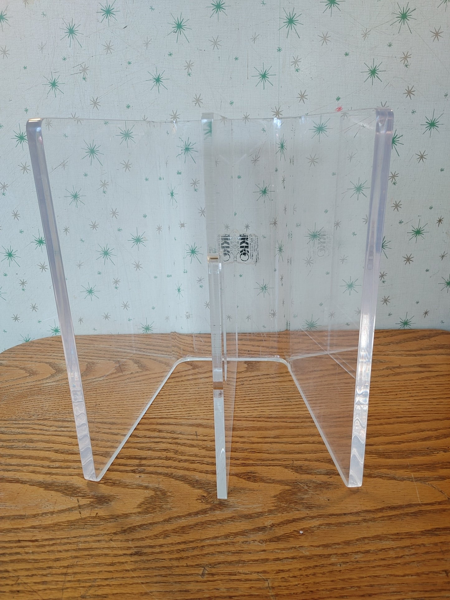 Crystal Clear! Vintage AKKO Acrylic Lucite Magazine Holder Newspaper Rack