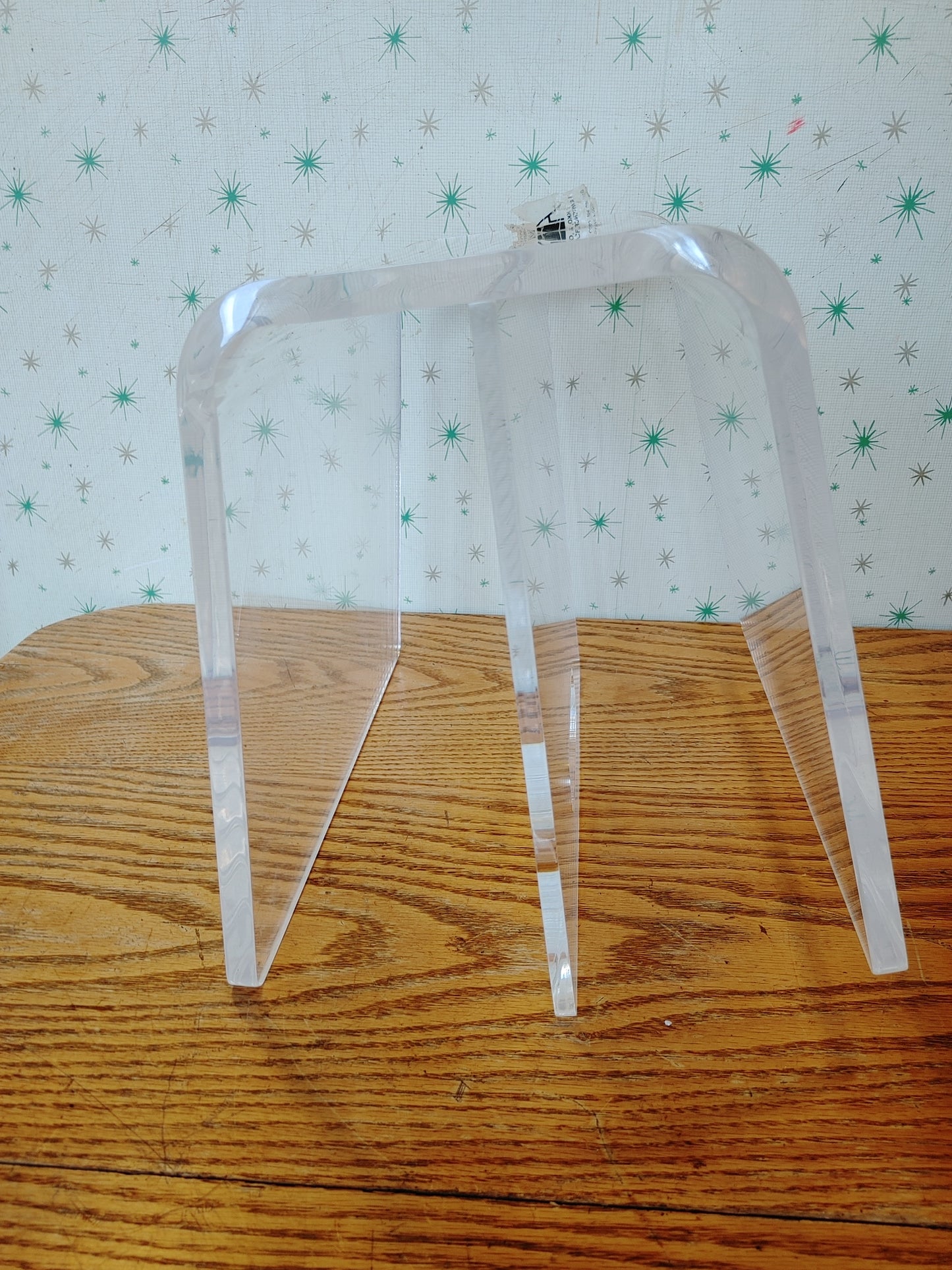 Crystal Clear! Vintage AKKO Acrylic Lucite Magazine Holder Newspaper Rack