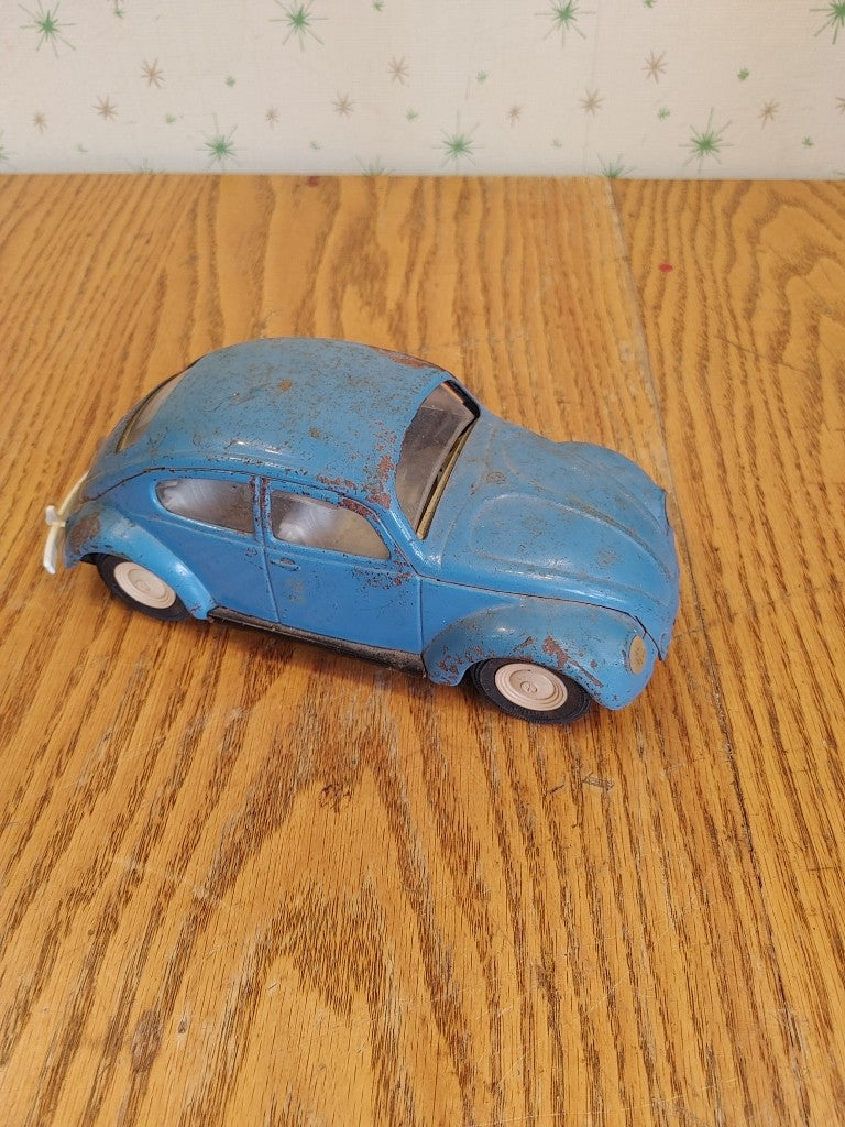 Blue Bug! Rare Vintage Blue Tonka VolksWagon Beetle Rough Collectible