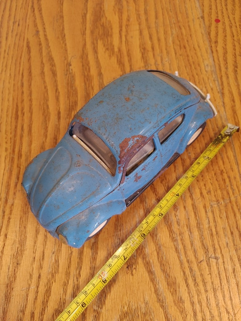 Blue Bug! Rare Vintage Blue Tonka VolksWagon Beetle Rough Collectible